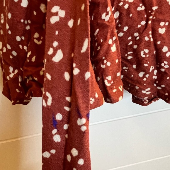 URBAN Romantics Terracotta Floral Mini Skirt Peasant Babydoll Shorts Under - Picture 4 of 8